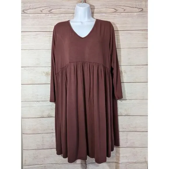 Blumin Apparel Women's Purple/Mauve Long Sleeve WeatheredShirt Dress Size Lg EUC - Picture 1 of 9